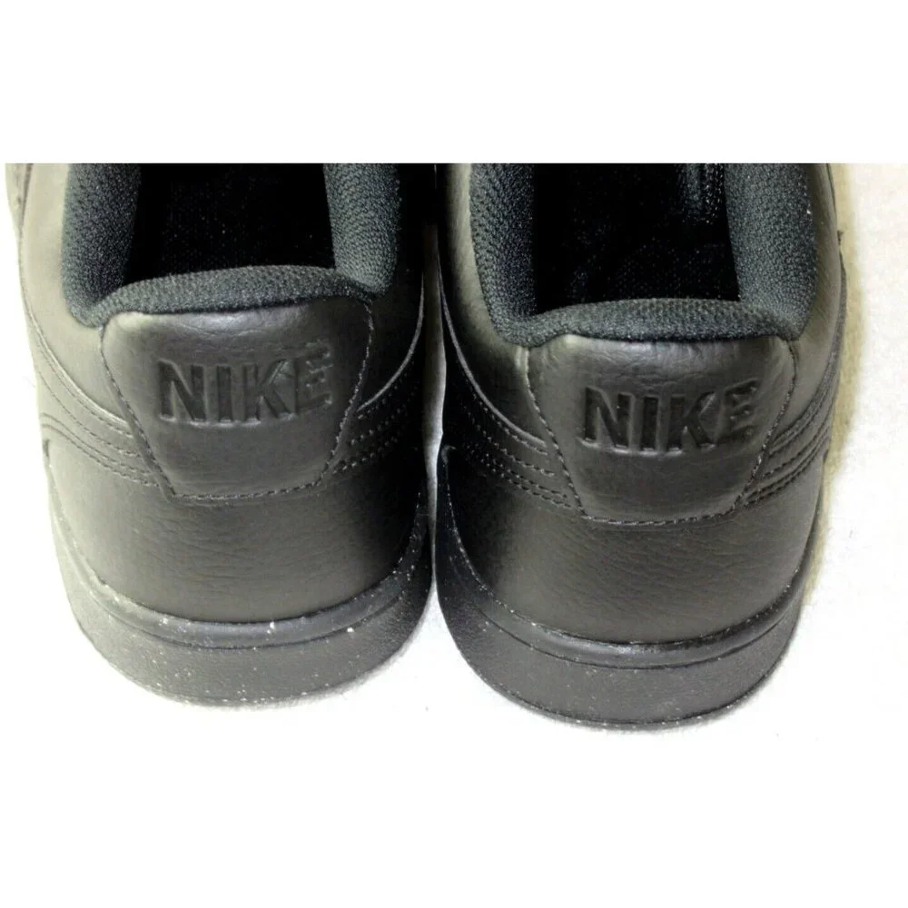 Nike Men's Court Vision Lo Next Nature Leather Shoes Triple Black Sizes NIB - Picture 5 of 5